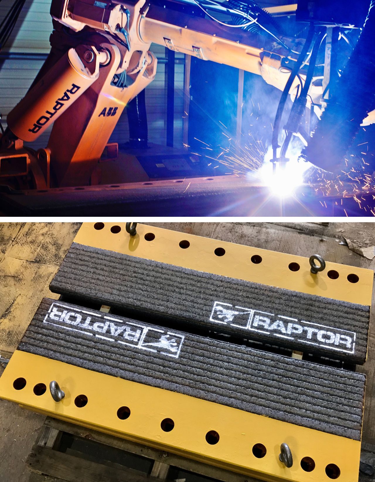 Raptor Robotic applied Tungsten Carbide Overlay