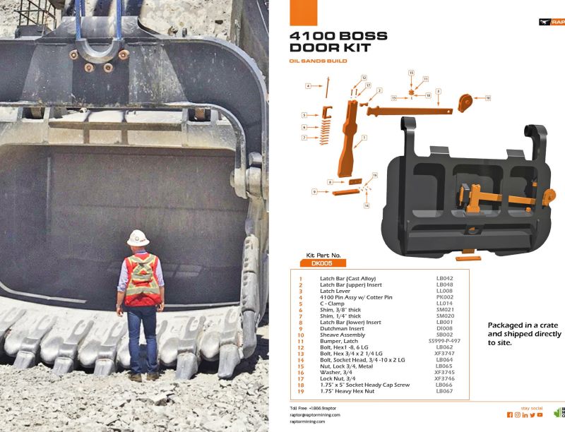 Dipper Door Kits for 4100, 495, 2800 and more