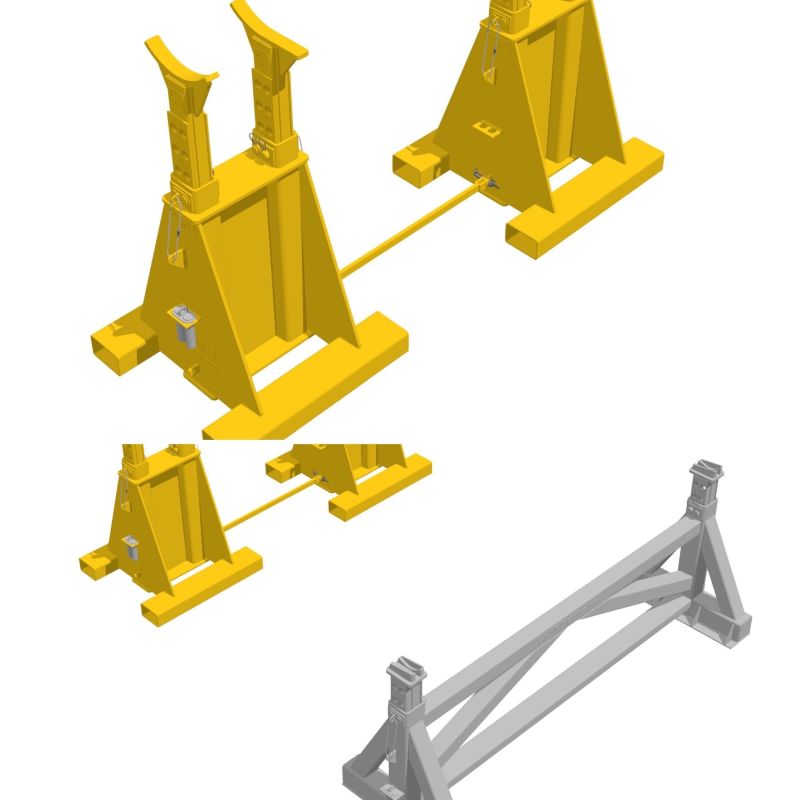 Adjustable FRONT & REAR support stands