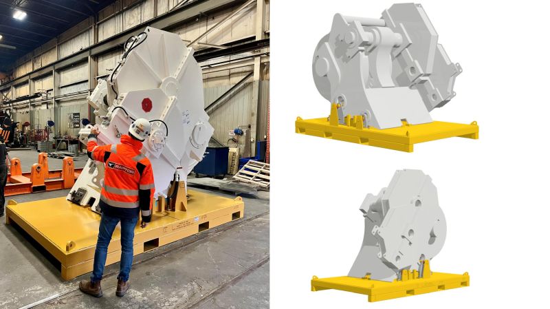 7495 Electric Rope Shovel CROWD GEAR CASE Stand