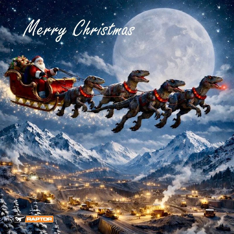 Merry Christmas to all and to all a good night! From your friends at Raptor Mining.